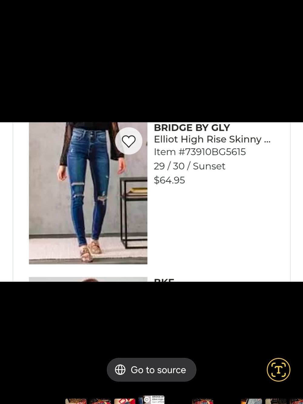 Bridge by GLY Sunset High-Rise Skinny Jeans - Blue